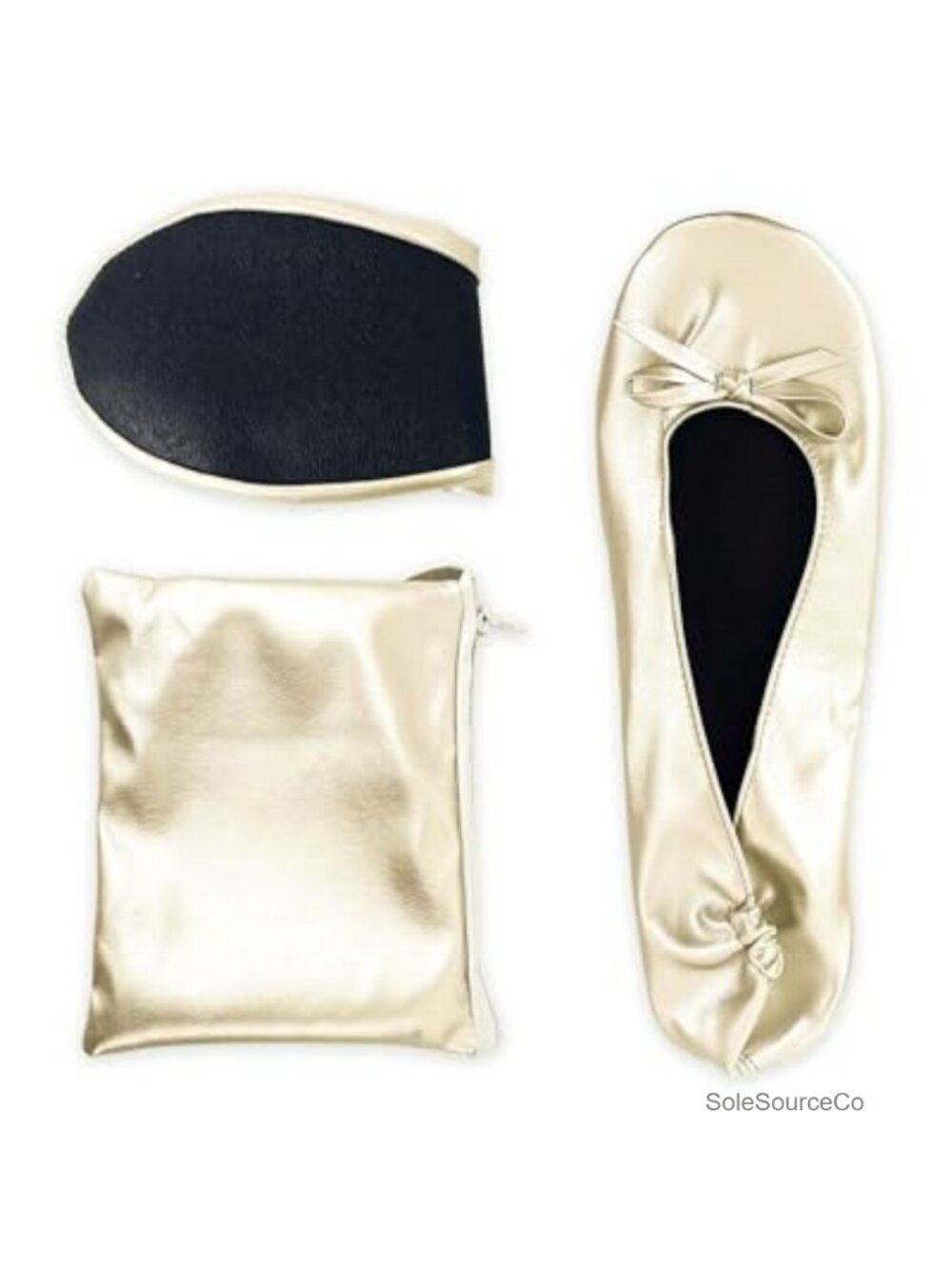Foldable Ballet Flats for Women Portable Roll Up Travel Shoes with Carrying